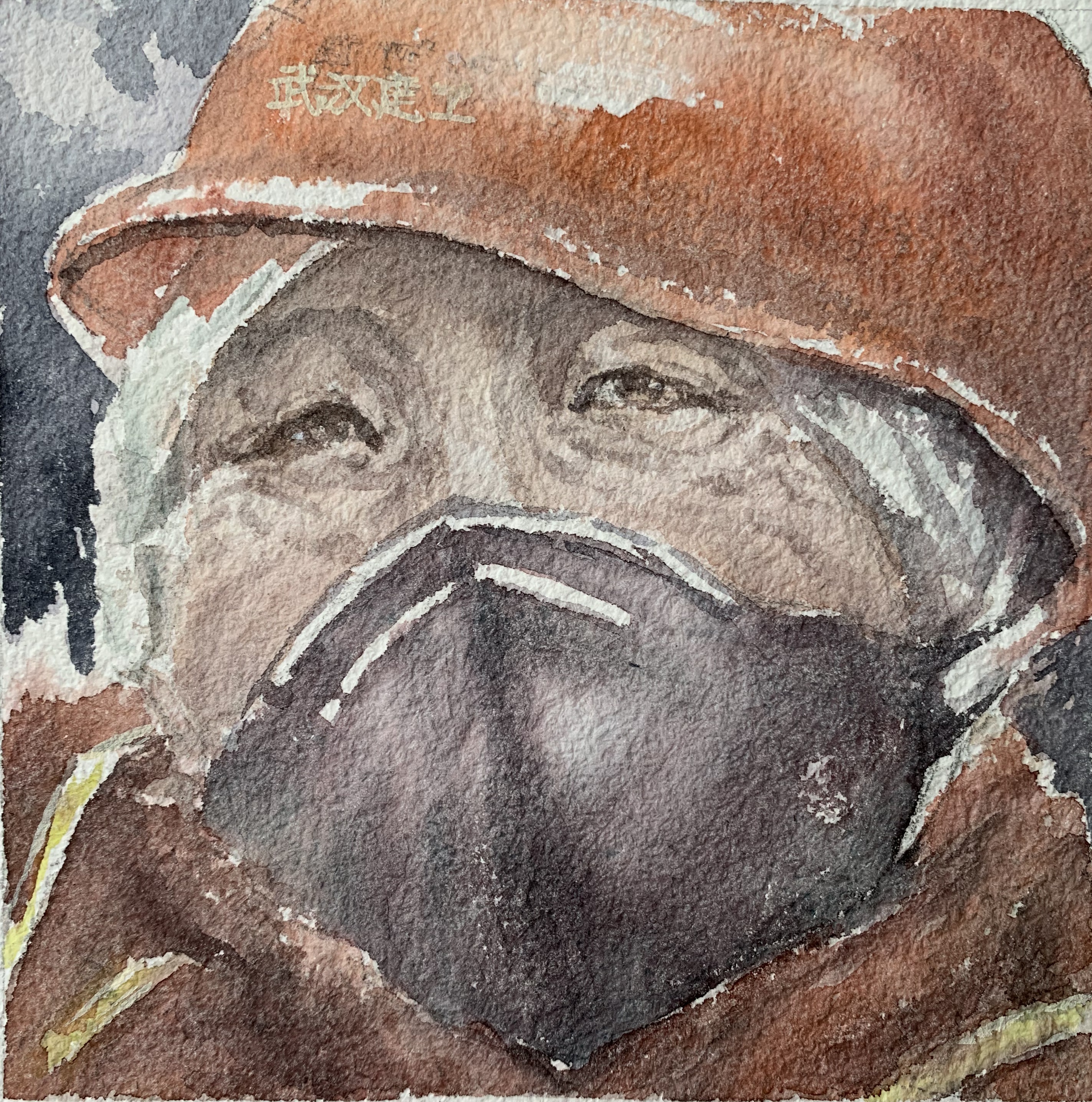 沈显威  乐山九三学社 坚守者( 4 )  （水彩画）.jpg