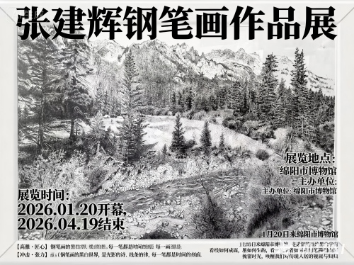 绵阳社员张建辉钢笔画作品展在绵阳市博物馆完美收官1.jpg